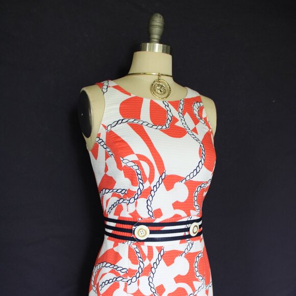 Lilly Pulitzer Kirkland dress tango orange booze cruize sailor nautical polo 2 - Picture 10 of 13